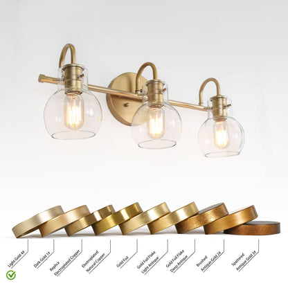 Modern 2/3/4/5-Light Bathroom Vanity Light Globe Glass Wall Sconce Minimalist Design