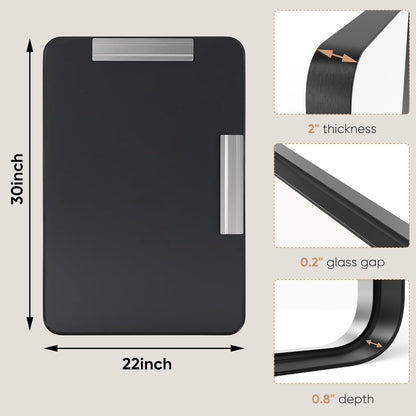 Modern Metal Frame Wall Mounted Bathroom Vanity Mirror with 5-year warranty