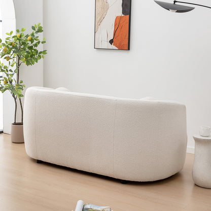 KINWELL Canapé 2 places en boucle avec coussins