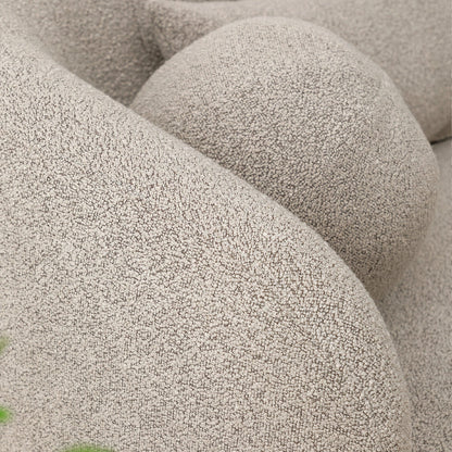 KINWELL Canapé 2 places en boucle avec coussins