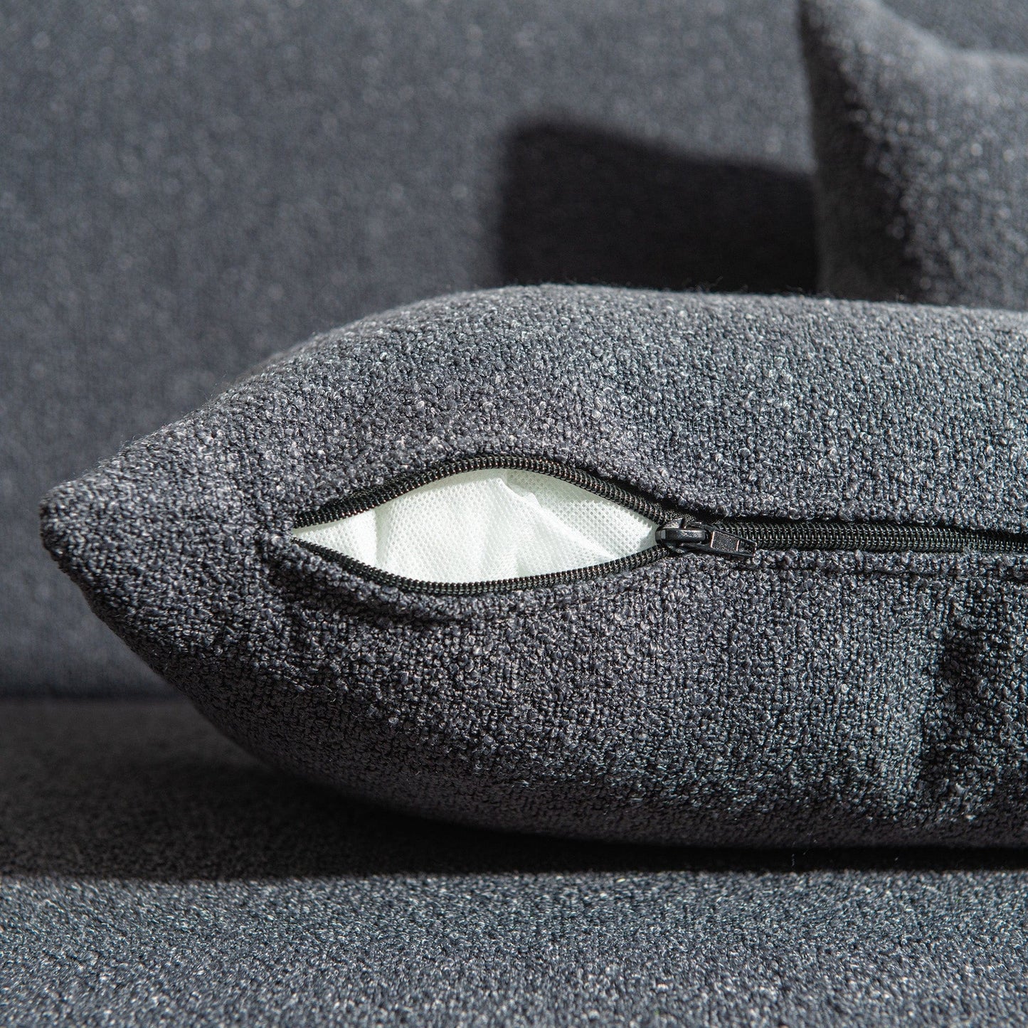 KINWELL Canapé 2 places en boucle avec coussins