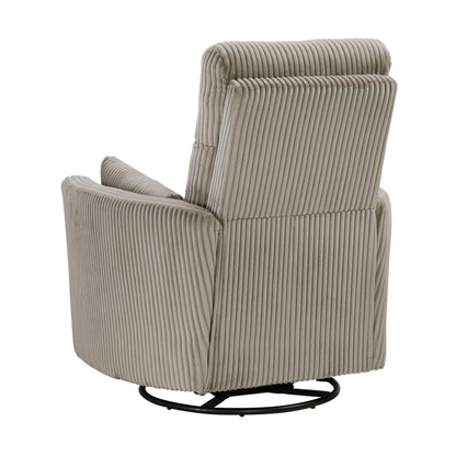 Braidy Corduroy Swivel Glider Manual Reclining Chair