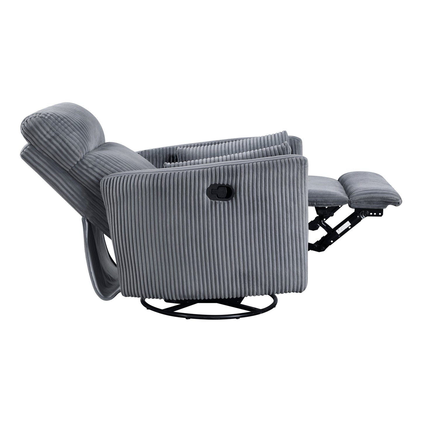 Braidy Corduroy Swivel Glider Manual Reclining Chair