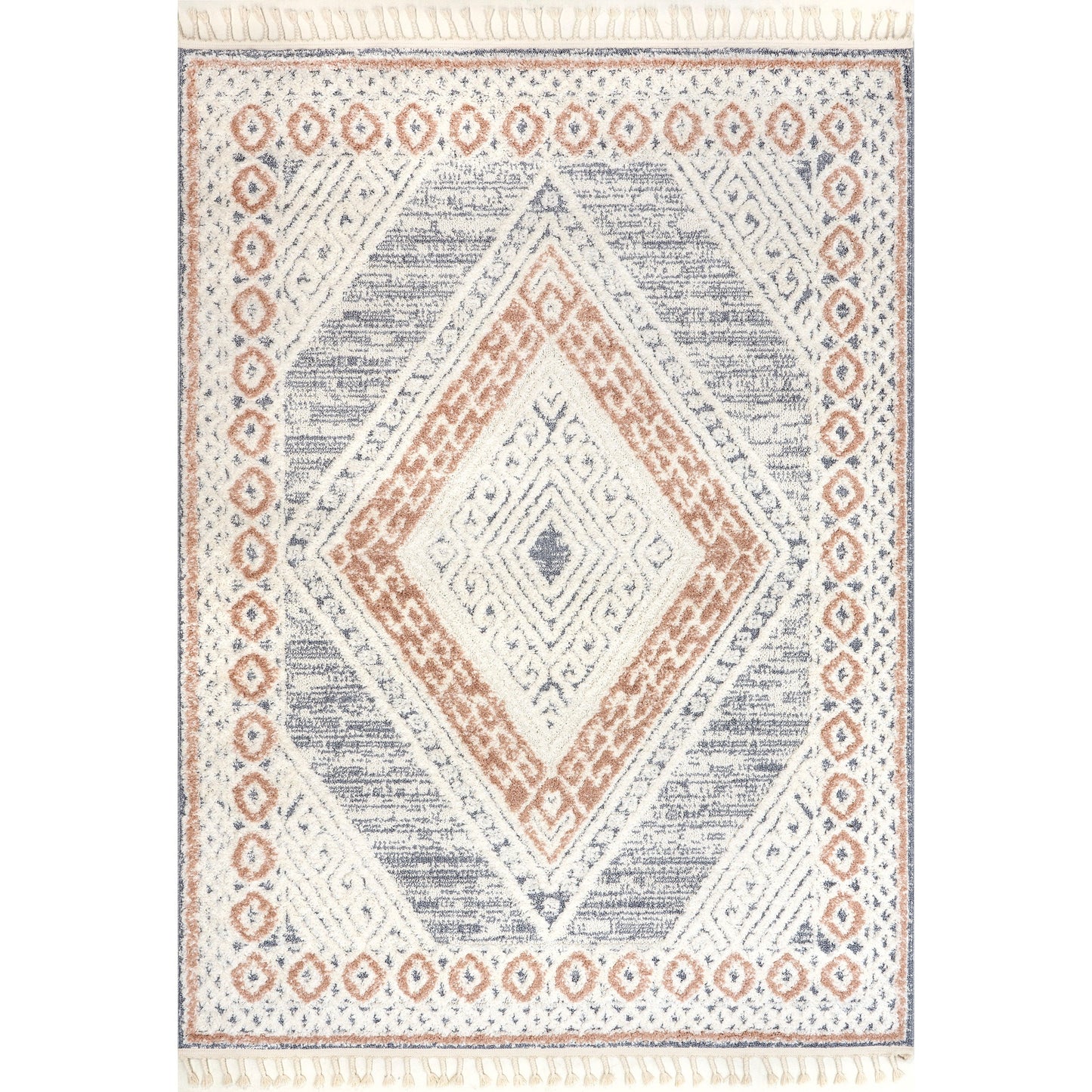 Nuloom Acacia Raised Diamond Tasseled Area Rug