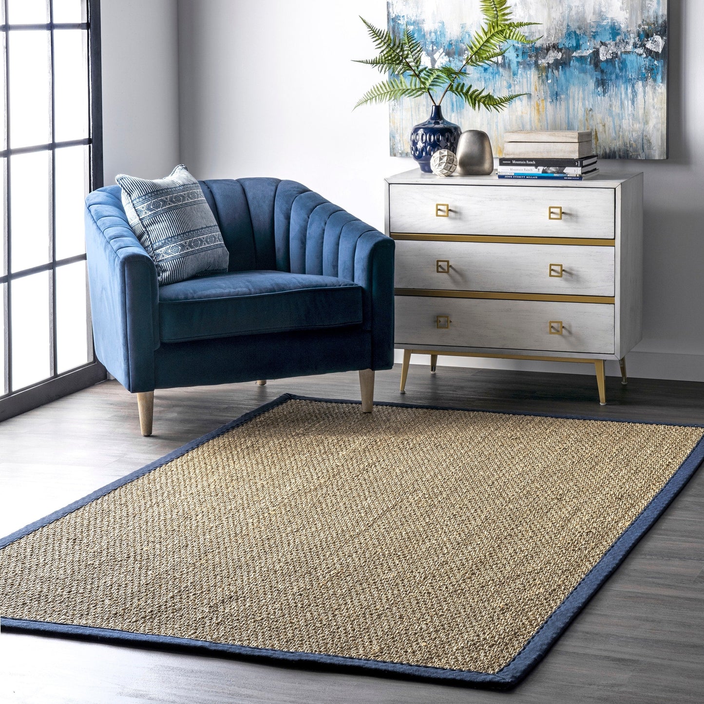 Nuloom Kiana Casual Seagrass Bordered Area Rug