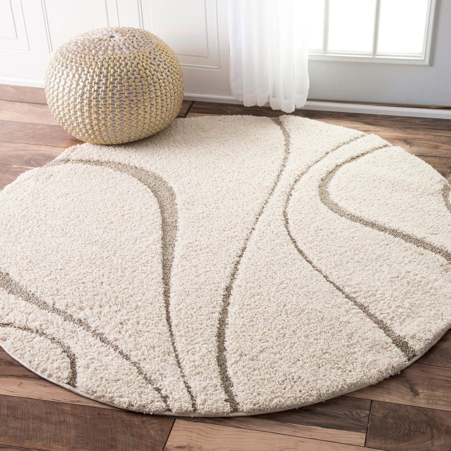 Nuloom Krista Contemporary Swirls Shag Area Rug