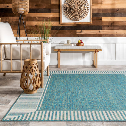 Nuloom Leah Classic Bordered Indoor/Outdoor Area Rug