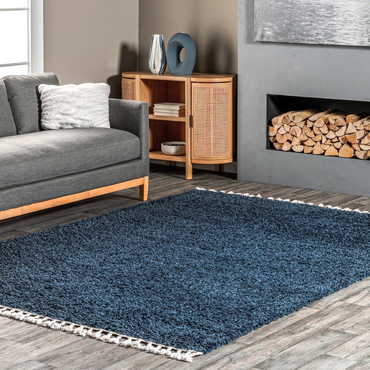 Nuloom Neva Modern Tasseled Shag Area Rug