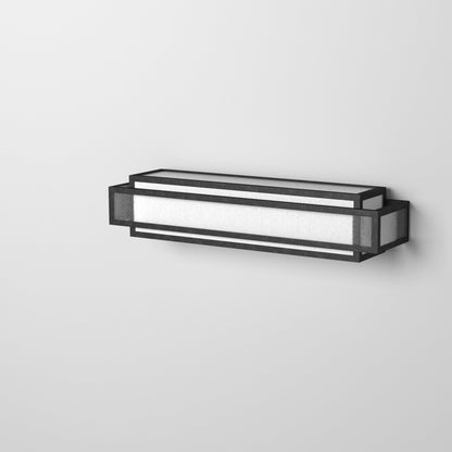 Lavery Camden Square, barre de bain à 3 lumières, couleur charbon vieilli et verre dépoli