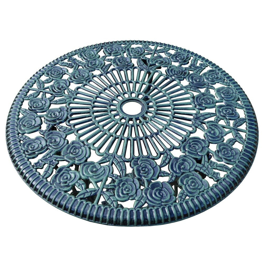 Camellia Cast Aluminum Verdi Green 3-piece Bistro Set with Table and 2 Chairs