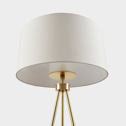 Lampe de sol sur pied en métal Pacific avec abat-jour en verre de INK+IVY