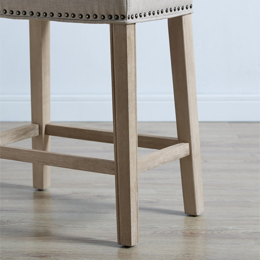 The Gray Barn Barish Backless Saddle Seat Counter Stools (Set of 2)