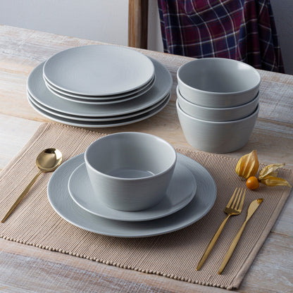 Service de vaisselle Noritake Colorscapes Swirl, 12 pièces, coupe, pour 4 personnes