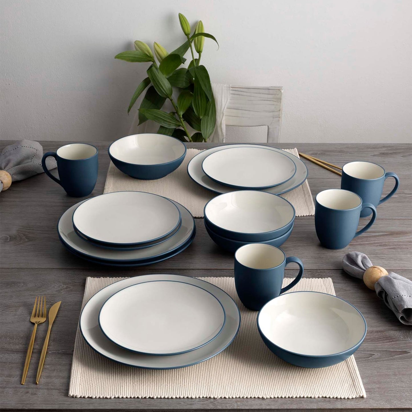 Service de table Noritake Colorwave, 16 pièces, style Coupe, pour 4 personnes