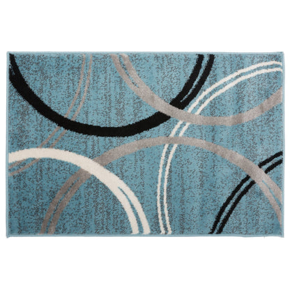 World Rug Gallery Contemporary Abstract Circles Design Area Rug
