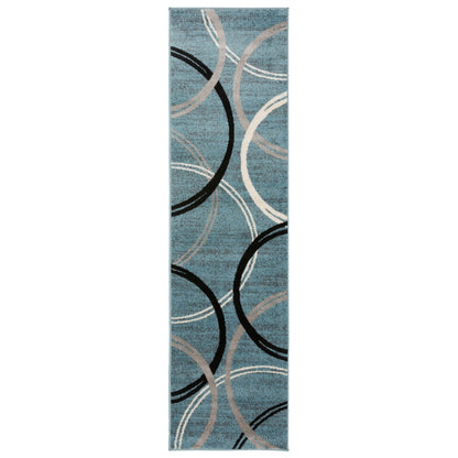 World Rug Gallery Contemporary Abstract Circles Design Area Rug