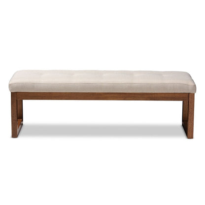 Contemporary Fabric Upholstered Bench by Baxton Studio