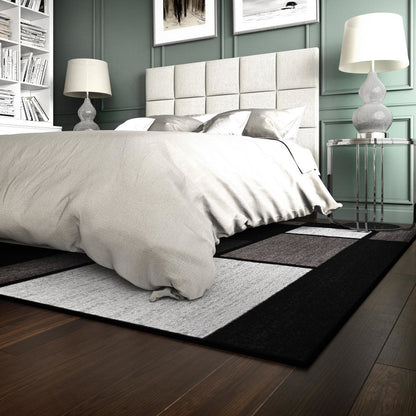 World Rug Gallery Contemporary Modern Boxed Color Block Area Rug