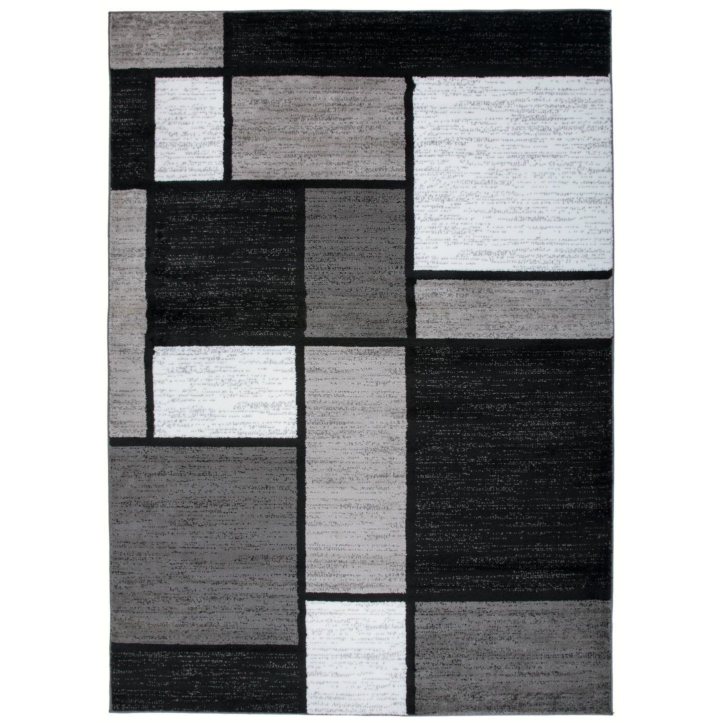 World Rug Gallery Contemporary Modern Boxed Color Block Area Rug