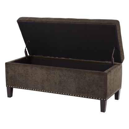 Banc de rangement Madison Park Shandra II avec dessus capitonné et fermeture amortie