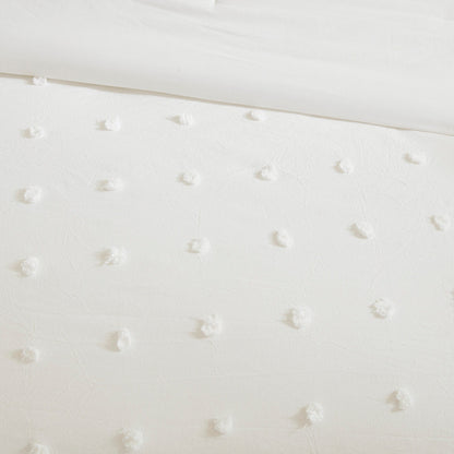 Intelligent Design Maize Cotton Jacquard Duvet Cover Set with Euro Shams and Throw Pillows