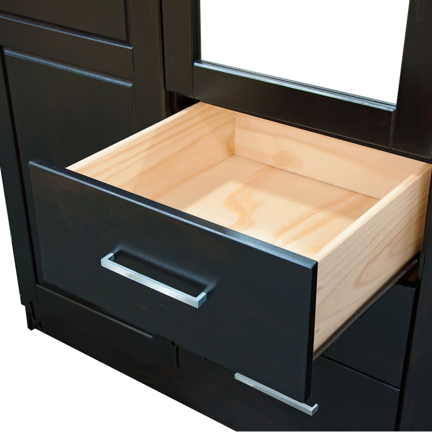 Palace Imports Armoire Cosmo 3 portes en bois massif avec portes en bois massif ou en miroir