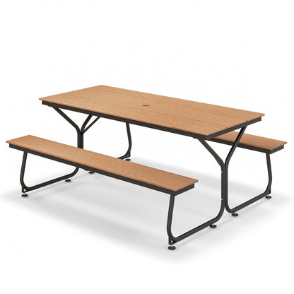 Ensemble table et banc de pique-nique Costway 6 pieds, pour extérieur, en HDPE, très résistant - Voir les détails