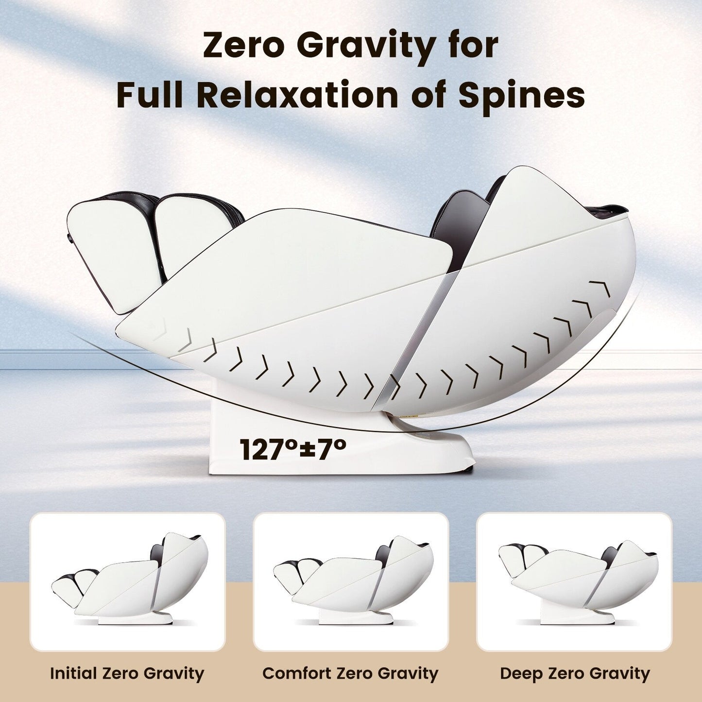 Chaise de massage pour tout le corps Costway avec contrôle vocal, chaleur et rouleaux pour les pieds