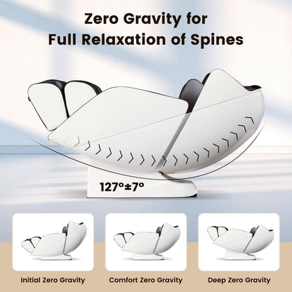 Chaise de massage pour tout le corps Costway avec contrôle vocal, chaleur et rouleaux pour les pieds