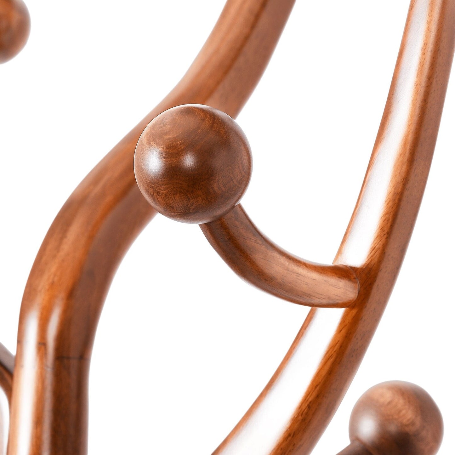 Porte-manteau sur pied en bois de caoutchouc en forme de branche d'arbre avec 8 crochets - 62,2 cm (l) x 179,5 cm (h)