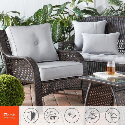 Ensemble de coussins d'extérieur Sunbrella Premium pour assise profonde, 2 pièces