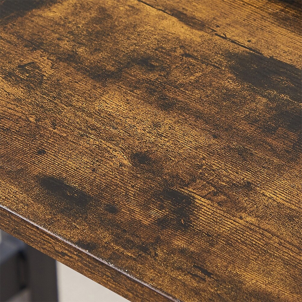 Ensemble de table à manger, ensemble de table de bar en bois, table de cuisine avec 2 bancs - 3 pièces