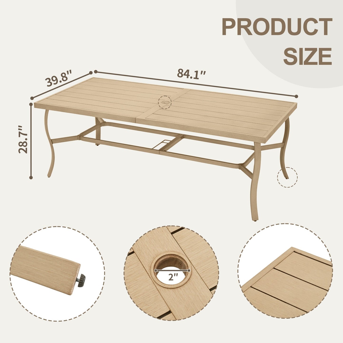EGEIROS LIFE AluLux Ensemble de repas de patio en aluminium 9 pièces avec 2 chaises pivotantes, 6 chaises de repas et coussins lavables