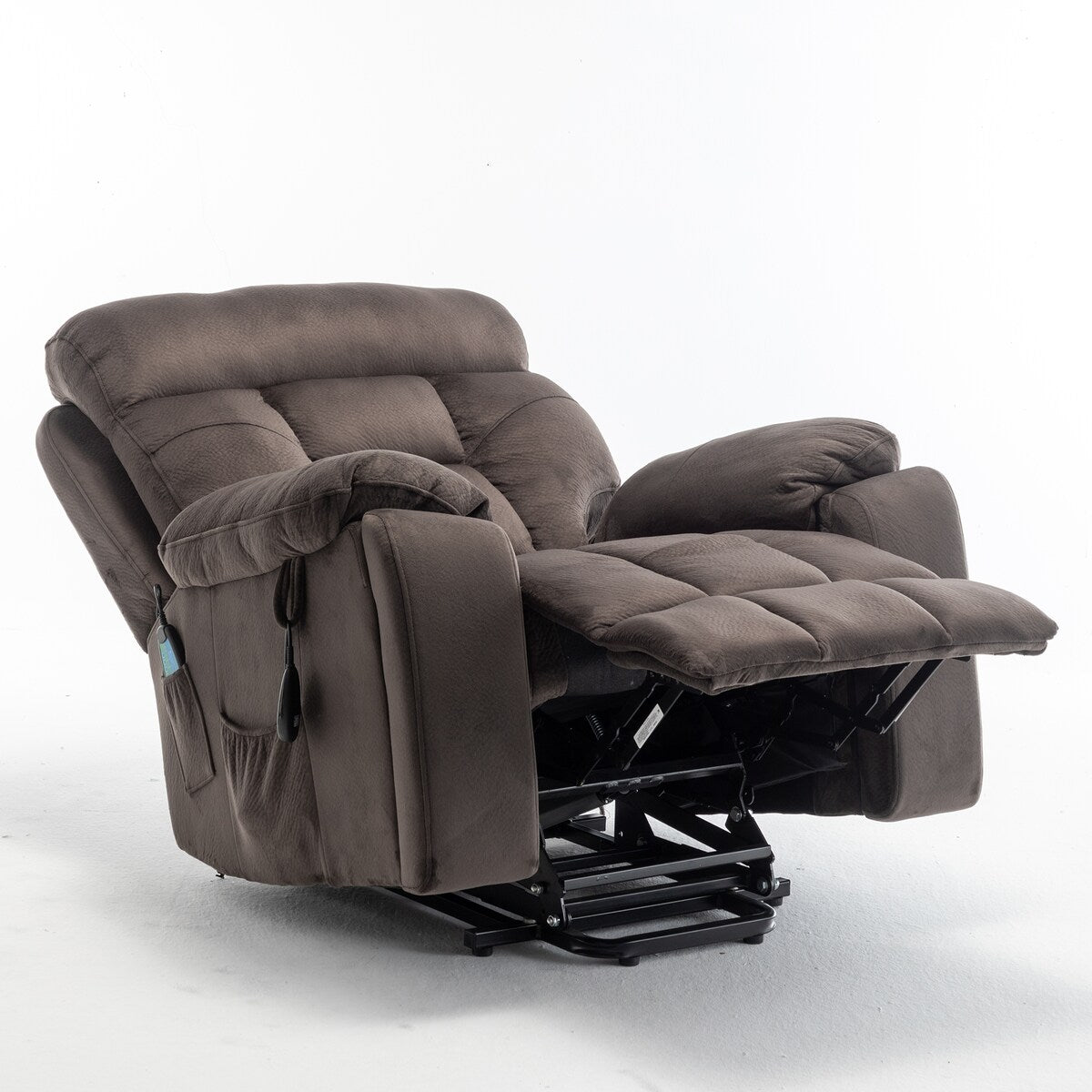 Fauteuil releveur électrique inclinable avec massage et chauffage.