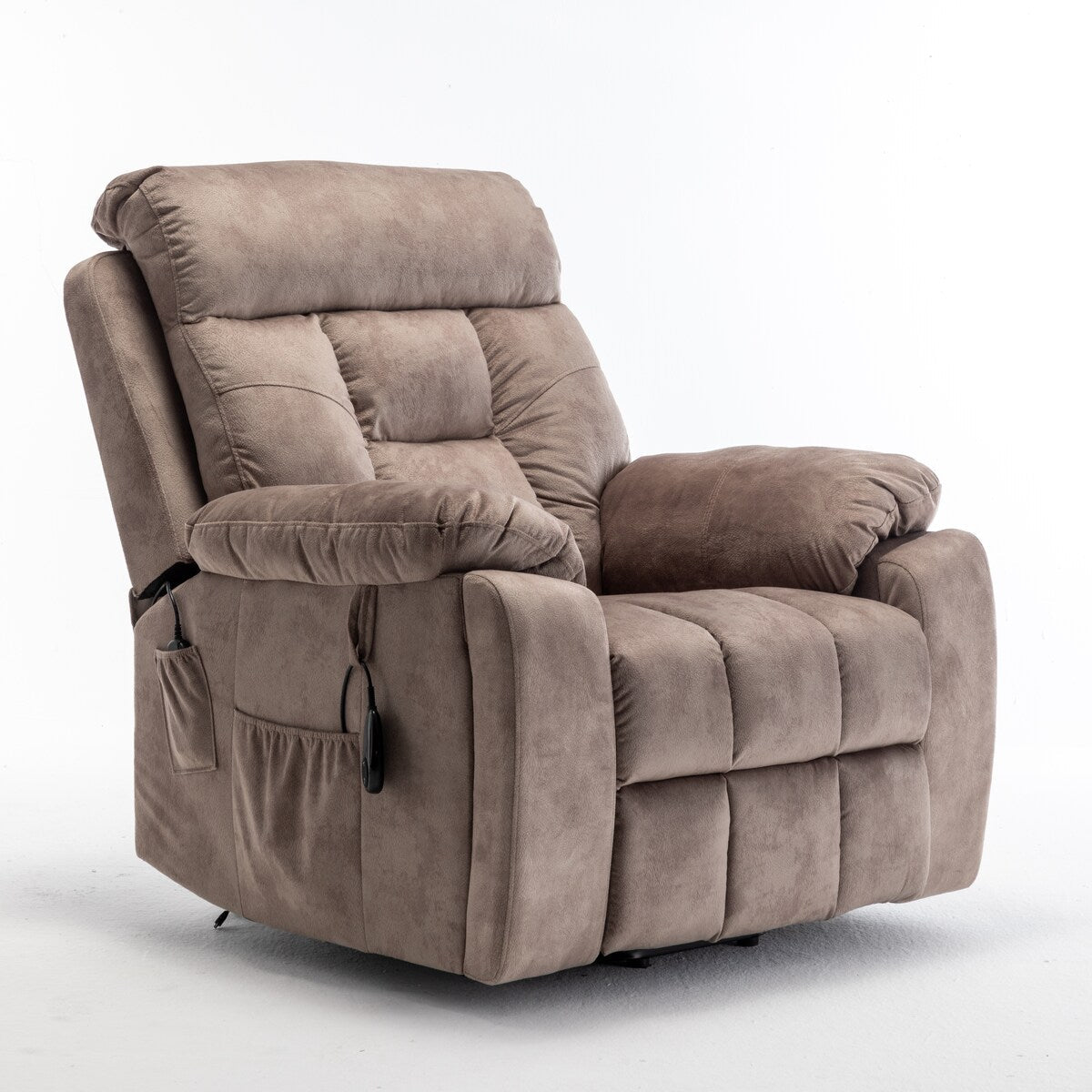 Fauteuil releveur électrique inclinable avec massage et chauffage.
