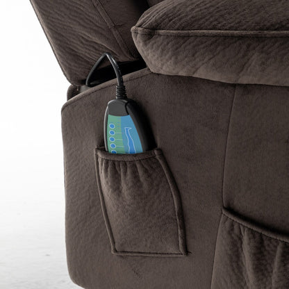 Fauteuil releveur électrique inclinable avec massage et chauffage.