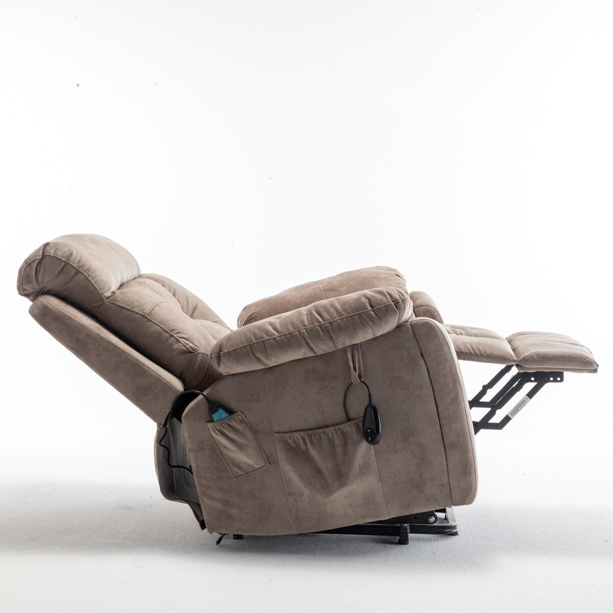 Fauteuil releveur électrique inclinable avec massage et chauffage.