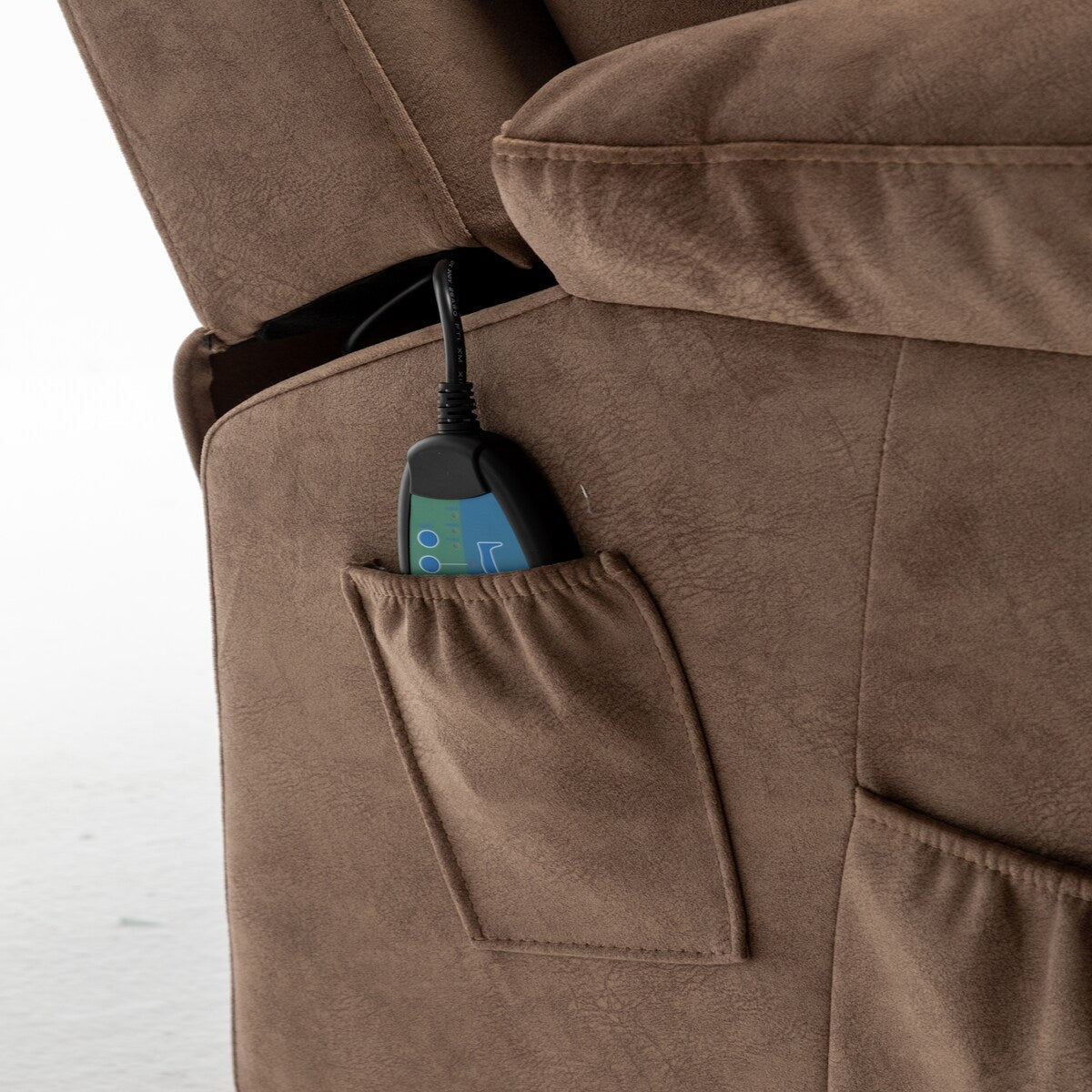 Fauteuil releveur électrique inclinable avec massage et chauffage.