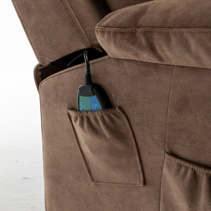 Fauteuil releveur électrique inclinable avec massage et chauffage.