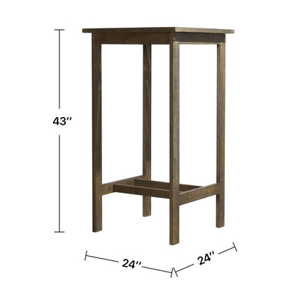 Ensemble table de bar et chaises en bois Emilio