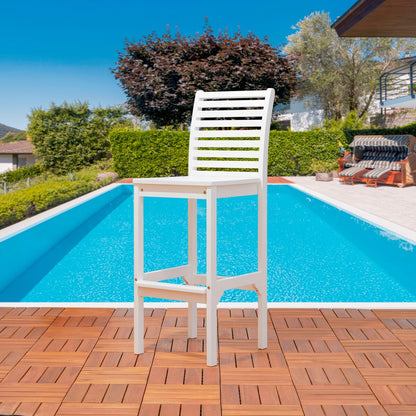 Ensemble table de bar et chaises en bois Emilio