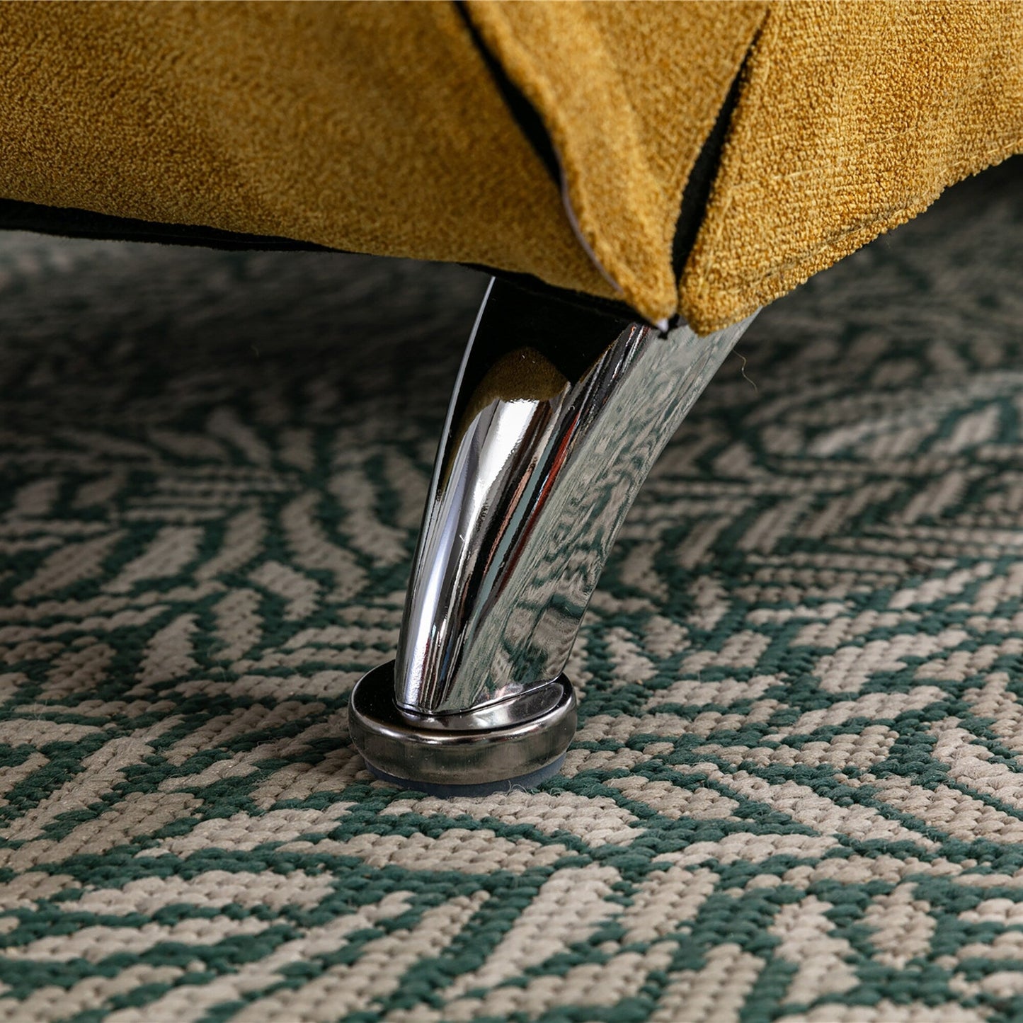 Chaise longue de massage ergonomique en lin, inclinable, capitonnée, avec fonction lit, télécommande et 5 modes de vibration.