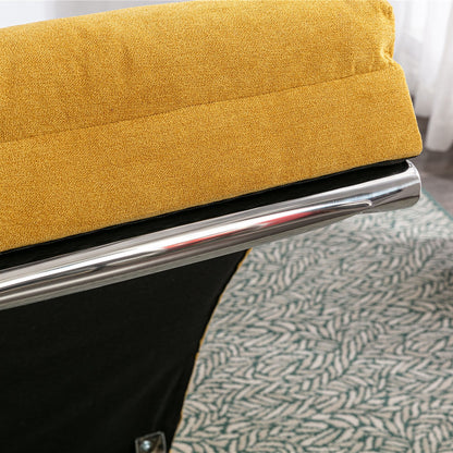 Chaise longue de massage ergonomique en lin, inclinable, capitonnée, avec fonction lit, télécommande et 5 modes de vibration.