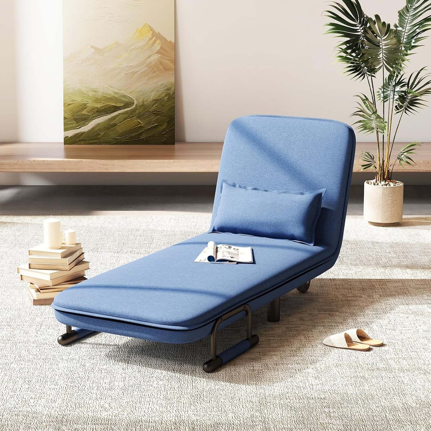 Fauteuil de lit escamotable convertible avec dossier réglable