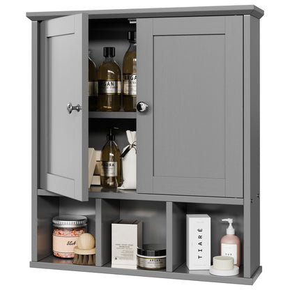 Futzca Bathroom Cabinet Wall Mounted, Storage Cabinet with Doors and Shelves