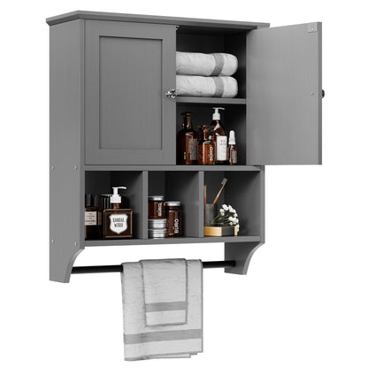 Futzca Bathroom Cabinet Wall Mounted, Storage Cabinet with Doors and Shelves