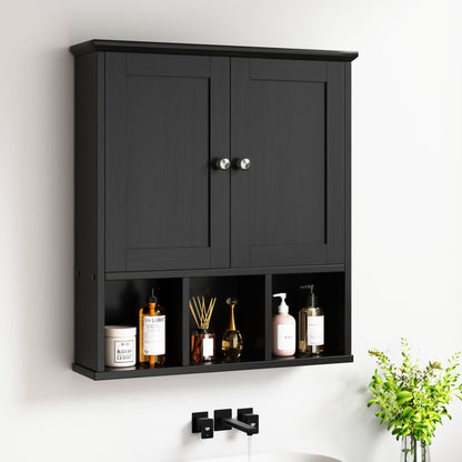 Futzca Bathroom Cabinet Wall Mounted, Storage Cabinet with Doors and Shelves