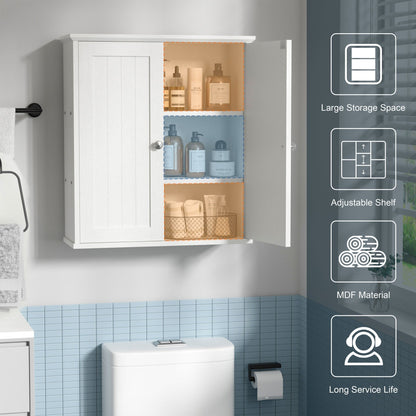 Futzca Bathroom Cabinet Wall Mounted, Storage Cabinet with Doors and Shelves