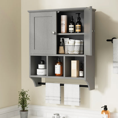 Futzca Bathroom Cabinet Wall Mounted, Storage Cabinet with Doors and Shelves