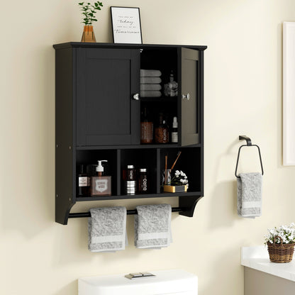 Futzca Bathroom Cabinet Wall Mounted, Storage Cabinet with Doors and Shelves